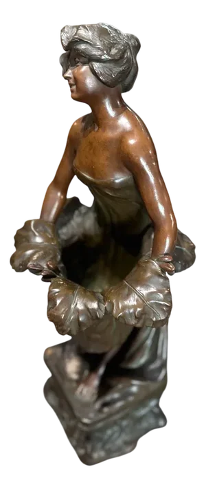 Art Nouveau Terracotta and Bronze Sculpture, 1890s-1910s