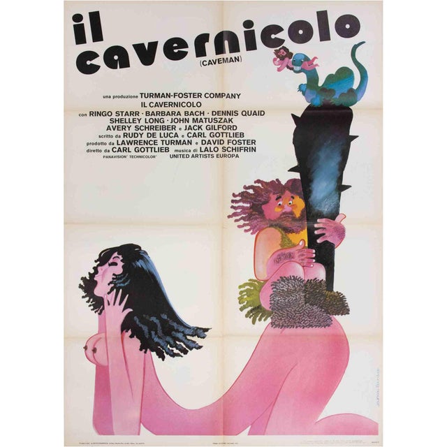 Il Cavernicolo Movie Poster, Italy, 1981 For Sale