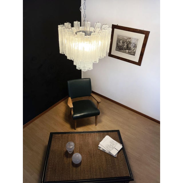 Murano Glass Tube Chandelier, 1990 For Sale - Image 15 of 17
