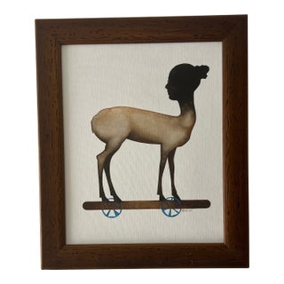 Modern American School Surrealistic Oil on Canvas Made in 2004 Signed Framed For Sale