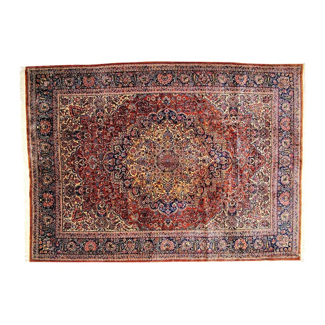 1930's Antique Persian Lavar Kerman , 8' X 11'2 For Sale