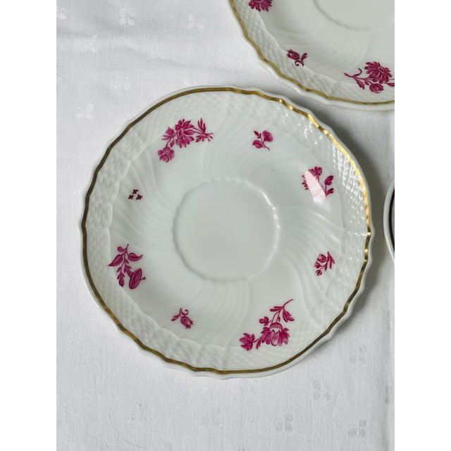 Ceramic Vintage Richard Ginori 'Chinese Bouquet' Tea Cup and Saucer - Set of 3 For Sale - Image 7 of 17