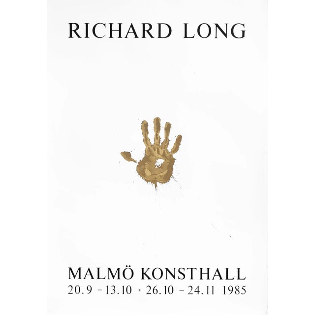1980s 1985 Swedish Exhibition Poster, Malmo Konstall, Richard Long For Sale - Image 5 of 5