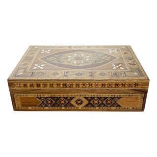 Large Wood Marquetry Box, France, 1970s For Sale
