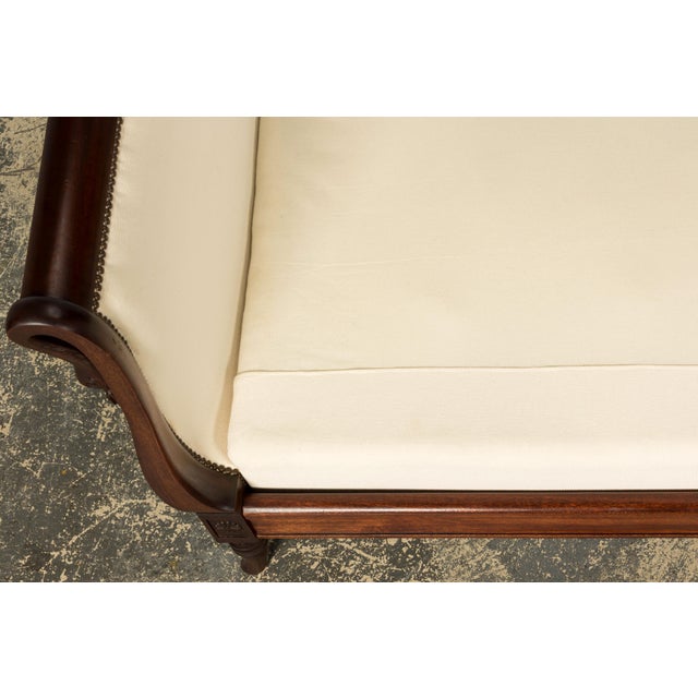 Early 19th Century French Empire Swan Neck Mahogany Daybed, Paris For Sale - Image 16 of 17