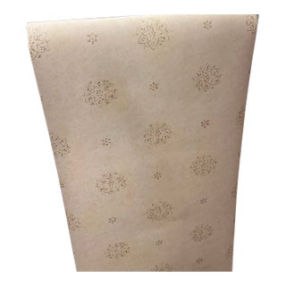 Anna French Euro Roll Wallpaper, Design Sangallo and Color Peach With Gold Patterns. For Sale