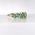 White Zig Zag Yellow Gold Natural Diamond & Emerald Ring For Sale - Image 8 of 14