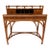 70's Vintage Hollywood Recency Style Palm Beach Bamboo & Rattan Desk For Sale