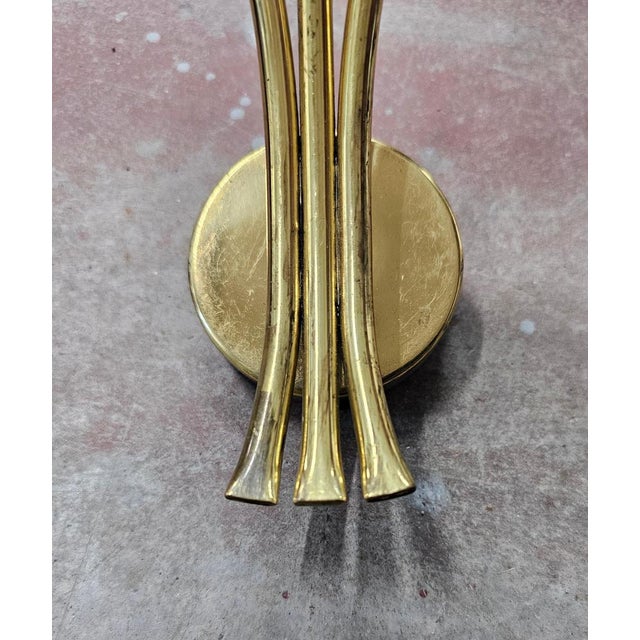 Kalmar Mid-Century Modern Brass Sconces attributed to J.T. Kalmar, Austria, 1950s, Set of 2 For Sale - Image 4 of 8