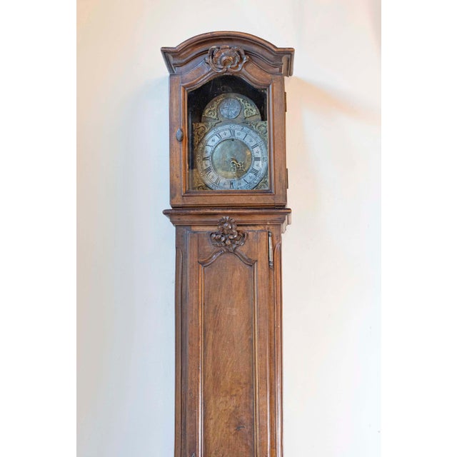French Louis XV Period Walnut Longcase Clock from the Rhône Valley, circa 1760 For Sale - Image 13 of 16