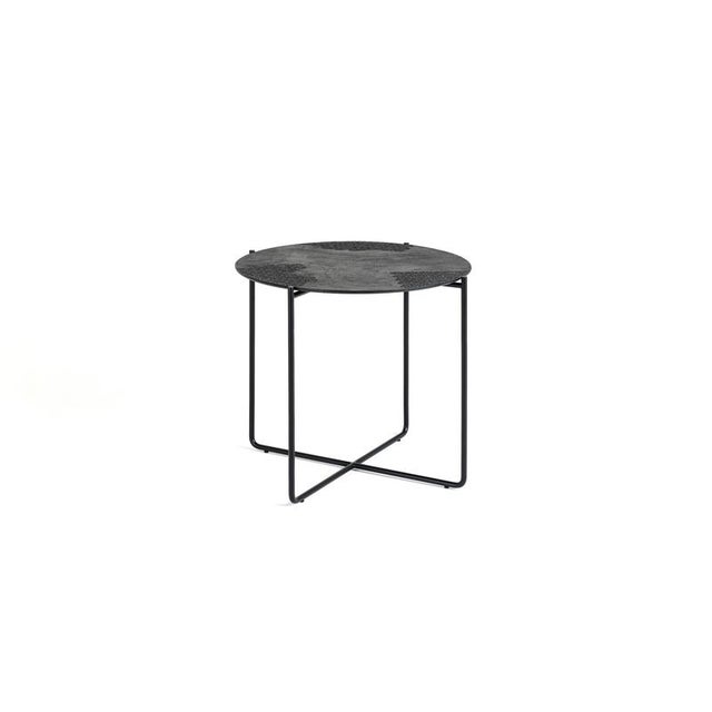 Stone Bronze Isola 500 Coffee Table by Disain1971 Dimensions: D 50 x H 45 cm Materials: black, Bronze. Weight: 5 kg. Round...