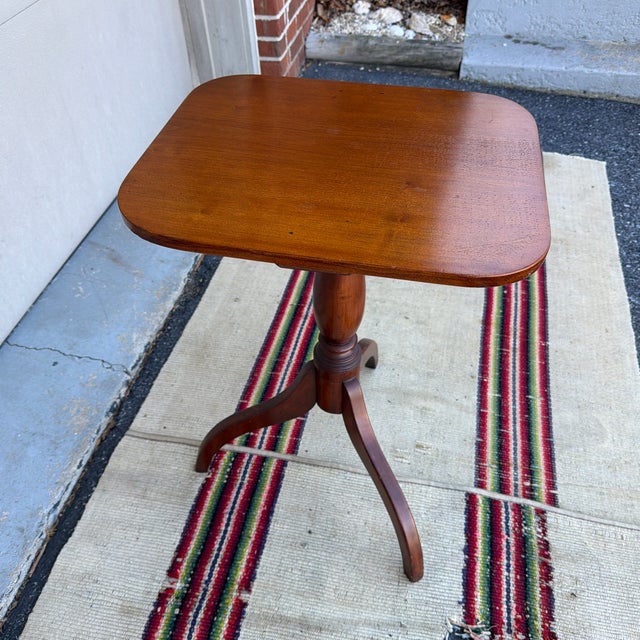 Antique Cherry Federal Spider-Leg Candlestand, New England, Circa 1820s For Sale - Image 6 of 12