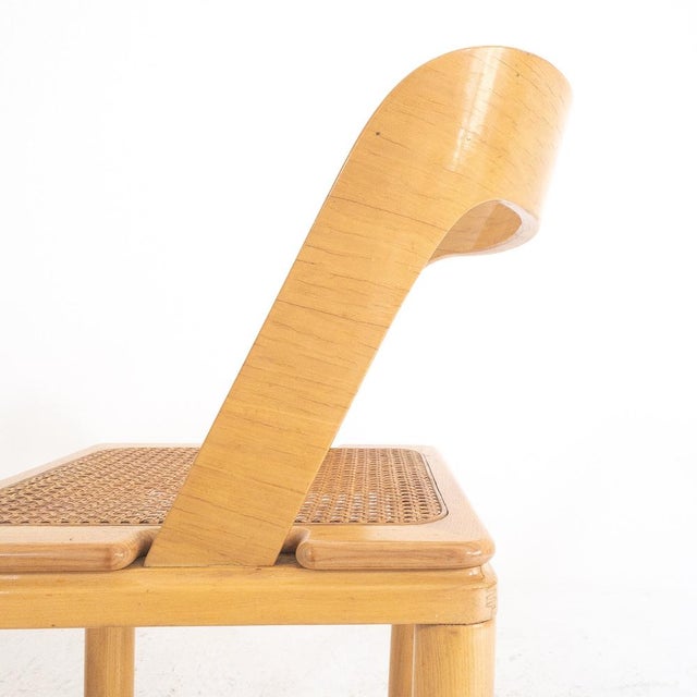 Set of Wood & Viennese Straw Chairs attributed to RB Rossana, Italy, 1970s For Sale - Image 10 of 18