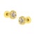 Contemporary 14K Yellow Gold Plated .925 Sterling Silver 1/4 Cttw Round Brilliant Cut Diamond Solitaire Milgrain Stud Earrings (K-L Color, I2-I3 Clarity) For Sale - Image 3 of 6
