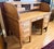 Vintage Oak C-Curve Roll Top Desk With Full Fitted Interior For Sale - Image 4 of 10