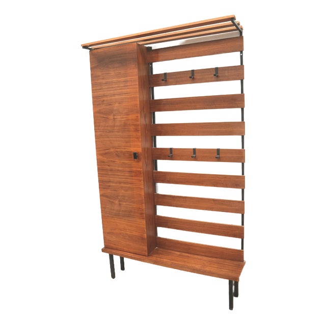 Vintage Hallway Cabinet with Coat Rack and Shoe Cabinet, 1960s For Sale