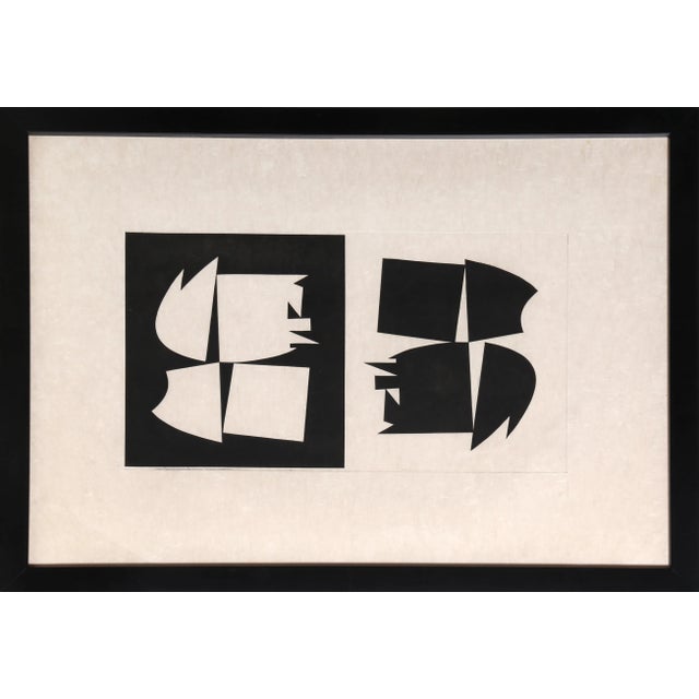 Op Art Untitled, Victor Vasarely Etching on Japon (Unsigned) For Sale - Image 3 of 3