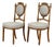 Antique Walnut Chairs with Blue Fabric, 1800s, Set of 2 For Sale