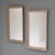 Pair of mid 20th century French picture frames fitted with bevelled mirror glass. France circa 1950.