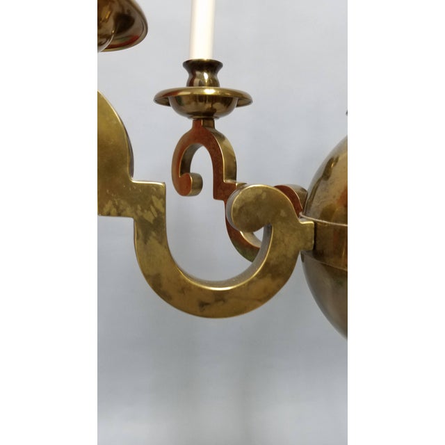 1970s Vintage 1970s Chapman Brass Chandelier For Sale - Image 5 of 11
