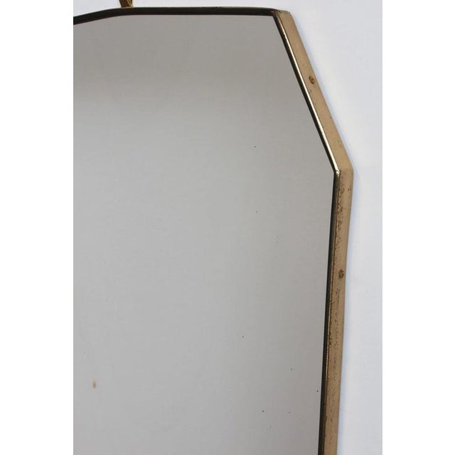 Vintage Italian Wall Mirror with Brass Frame, 1960s For Sale - Image 6 of 18