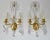 French C..2000 Marvin Alexander French Baltic-Style Gilded Bronze & Crystal Embellished 2-Arm Wall Sconces -Pair For Sale - Image 3 of 12