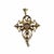 A fine antique 14 K gold lavalier with amethyst and seed pearls. The pendant hangs on an ornate bale. It is done in open...