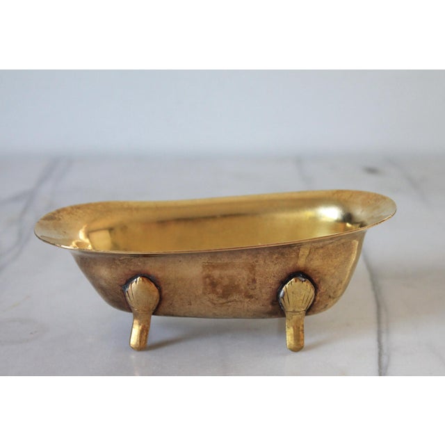 Vintage Decorative Brass Bathtub For Sale - Image 4 of 10