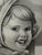 Original graphite pencil drawing by American artist and illustrator Theodore E. Schrock (1879–1952), depicting a smiling...