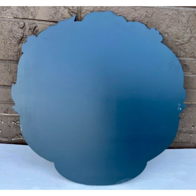 Vintage Floral Etched Wall Mirror For Sale - Image 11 of 11