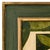 Various Artists Green Mid-Century Modern Inspired Collage in Vintage Painted Frame For Sale - Image 4 of 6