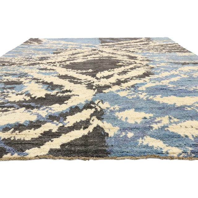 Tribal Moroccan Style Area Rug Inspired by Willem De Kooning - 10'04 X 13'05 For Sale - Image 3 of 8