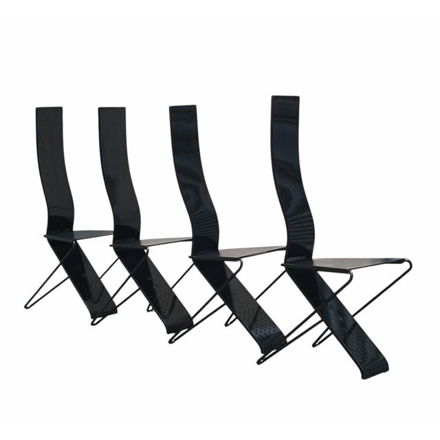 Impronta Chairs by Pietro Arosio, Italy, 1980s, Set of 4 For Sale - Image 4 of 8