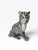 Ceramic 1970s Italian Black & White Majolica Snow Leopard Figurines – Pair For Sale - Image 7 of 12