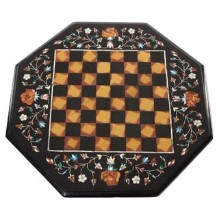 Mosaic Chessboard in Natural Stone For Sale