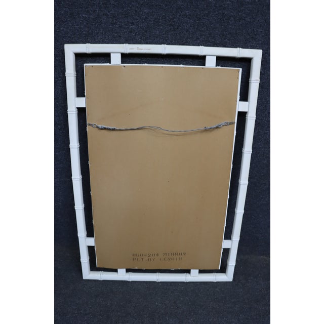 Drexel Attributed Hollywood Regency Faux Bamboo Wall Mirror For Sale - Image 9 of 10