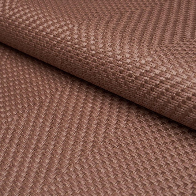 SAMPLE - Schumacher X Johanna Ortiz Weaved Basketry Fabric In Chocolate For Sale