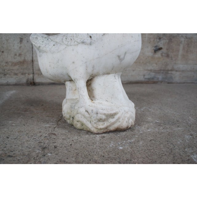 Antique Italian Carved Marble Stone Bird Garden Statue For Sale - Image 10 of 10