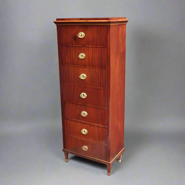 Brown Early 19th Century Pair of Neoclassical Semainieres For Sale - Image 8 of 18