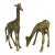 Solid Brass Giraffe Figurine - Pair For Sale