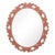 Fleur Home Garden District Satsuma Oval Mirror in Red Earth, 26x31 For Sale