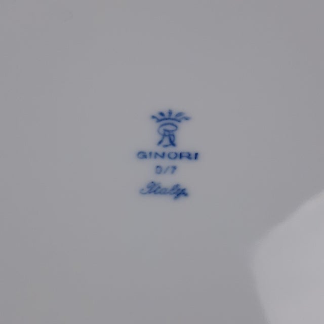 20th Century Porcelain Large and Small Bowls Dessert Set with Flowers from Ginori, 1920s For Sale - Image 10 of 11