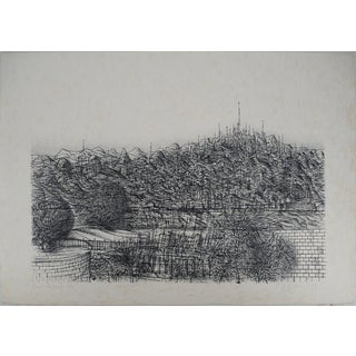 Jean Carzou, The Hill, 1983, Original Lithograph For Sale