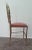 Italian brass chair in Neoclassical style from the 1950 s . Pink velvet upholstery . we have one more chair like this...