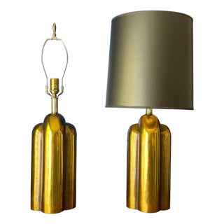 Pair of 1930s Streamline Art Deco Style Lamps For Sale