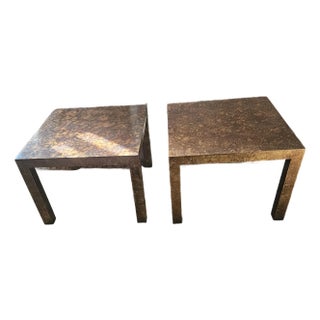 1970s Pair of Lane Tortoise Parsons Side Tables For Sale