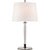 Lyra Large Table Lamp in Bronze and Crystal with Linen Shade Designer: Thomas O'Brien Height: 31.5" Shade Detail: 14.5" x...