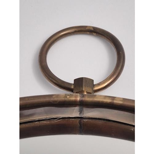 Swedish Modern Pocketwatch-Shaped Mirror with Brass Frame from Firma Svenskt Tenn, 1950s For Sale - Image 4 of 7