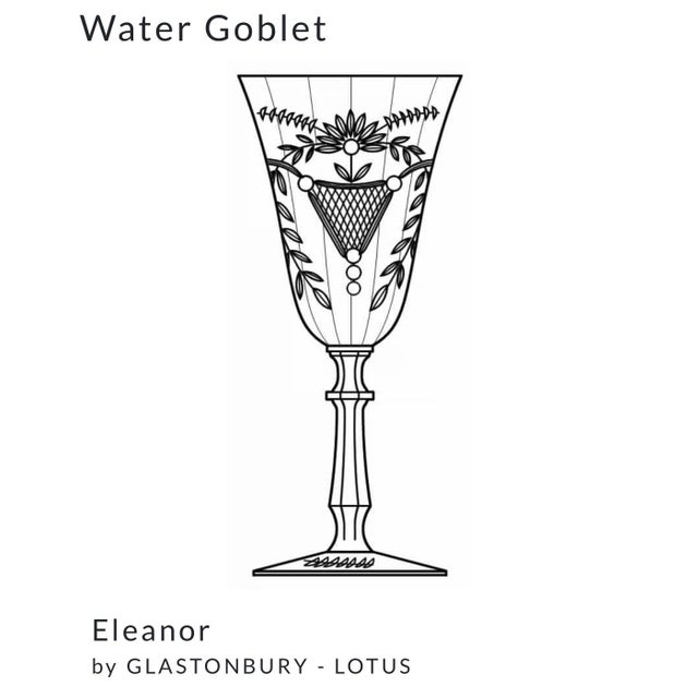 1940s Vintage Hand Blown Crystal Water Goblets - Set of 5 For Sale In Chicago - Image 6 of 9