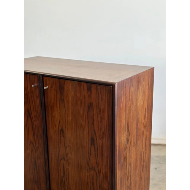 Red 1970s Scandinavian Rosewood Armoire For Sale - Image 8 of 12